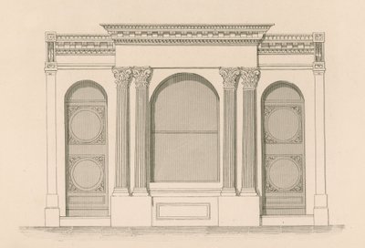 Ladenfront für Mr. Mabers Wein- und Spirituosengeschäft, Tyndale Place, Islington von Nathaniel Whittock